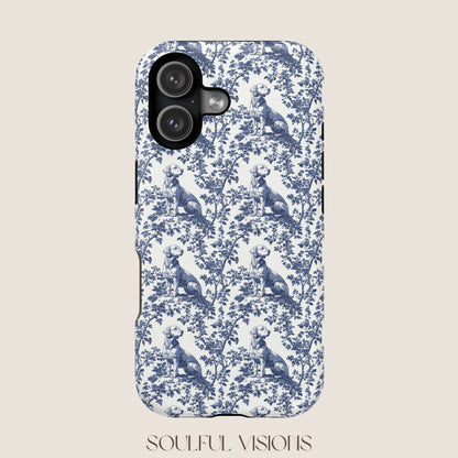 Labrador Toile De Jouy Magnetic Phone Case