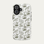 Goldendoodle Green Sage Toile phone Case
