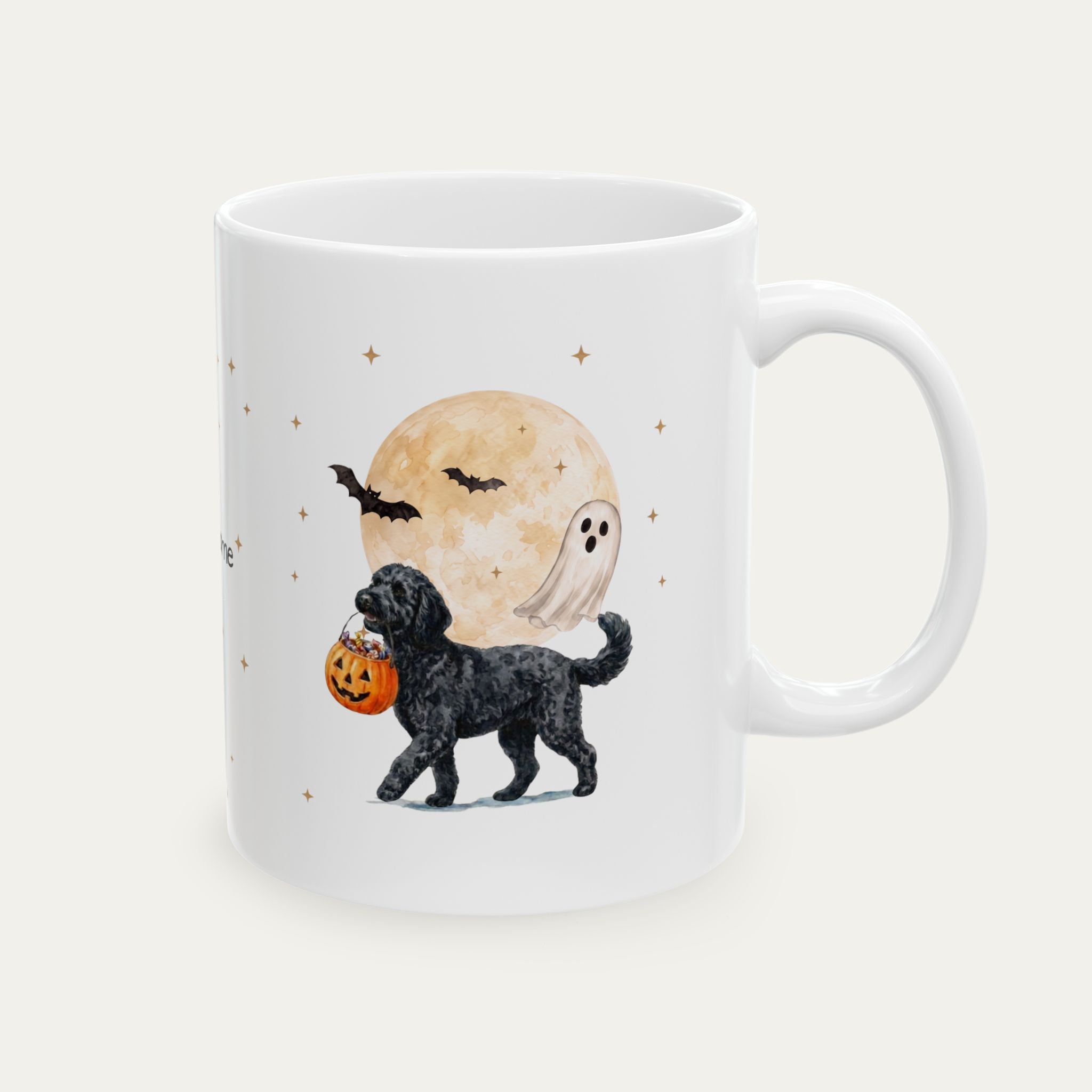 Custom Goldendoodle Black Halloween mug