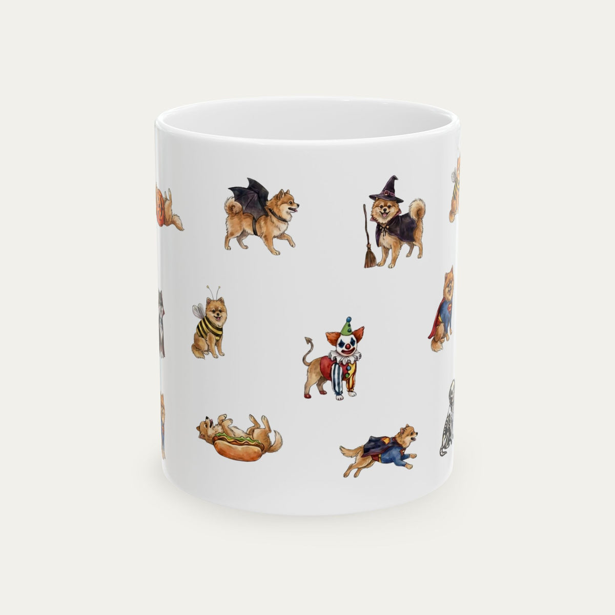 Pomeranian Halloween mug