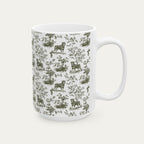 Rottweiler Sage Green Toile Mug