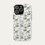 Corgi Sage Green Toile phone Case