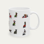 Greyhound Black Christmas Mug
