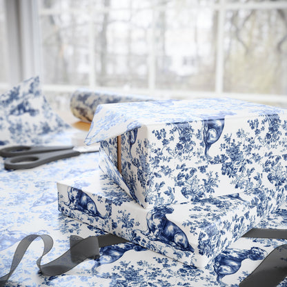Dachshund French Toile De Jouy Wrapping Paper