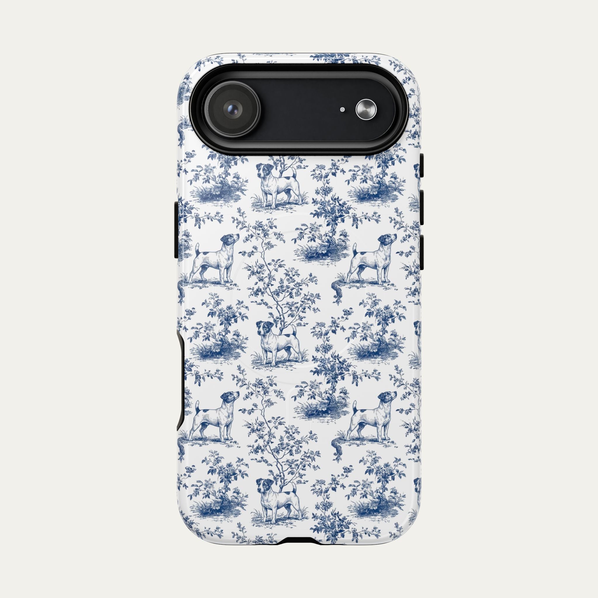 Jack Russell Terrier Blue Toile Phone case