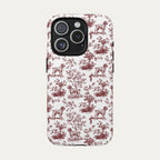 Wirehaired Pointing Griffon Burgundy Toile phone Case