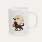 Custom Goldendoodle Chocolate Halloween mug