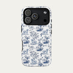 Labrador Retriever Blue Toile Phone case