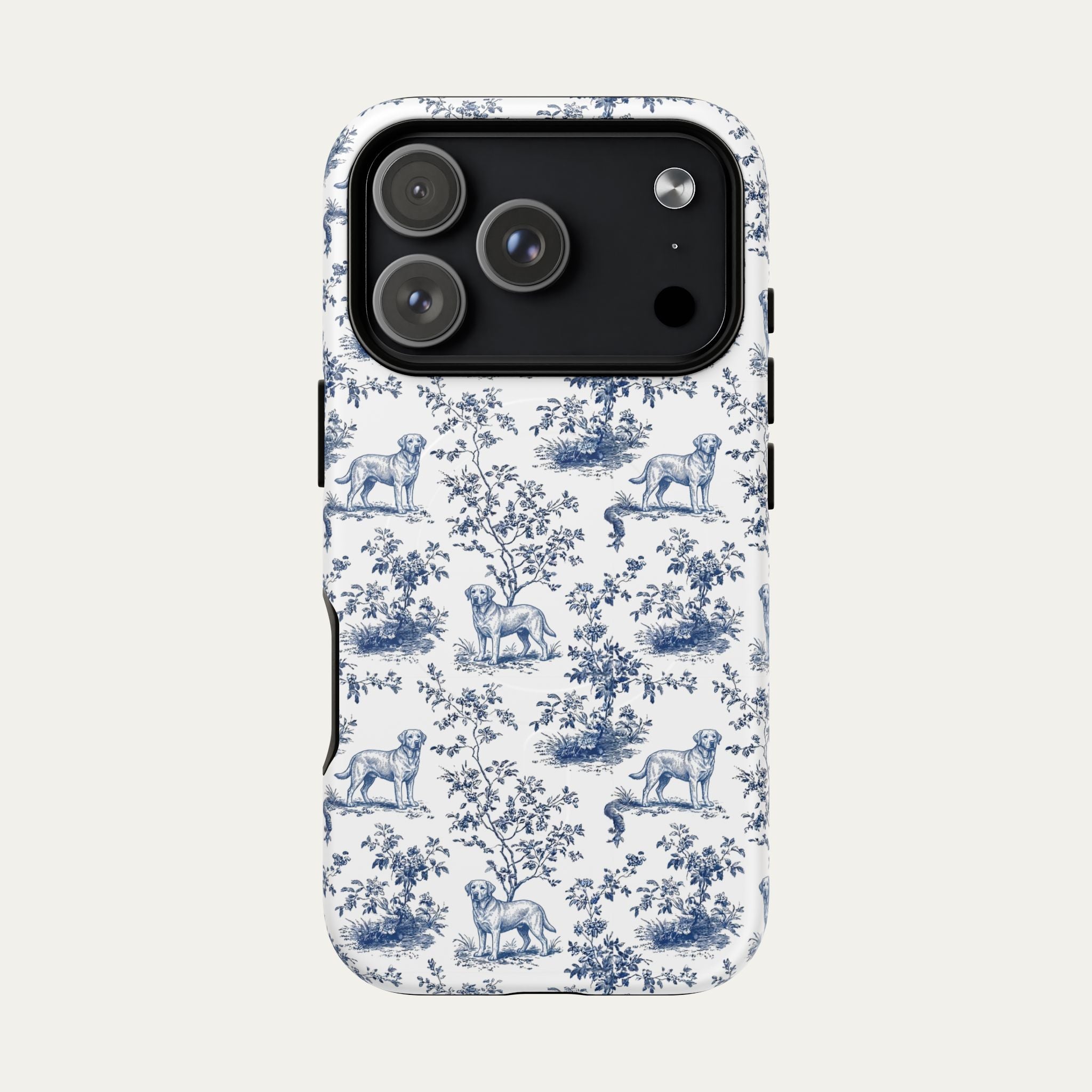 Labrador Retriever Blue Toile Phone case