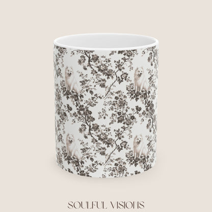 Samoyed Toile De Jouy Mug