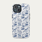 Rhodesian Ridgeback Blue Toile Phone case
