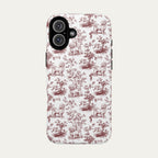 Maltese Burgundy Toile phone Case