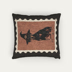 Doberman Black and Tan Halloween Woven Pillow