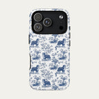 Bernese Mountain Blue Toile Phone case