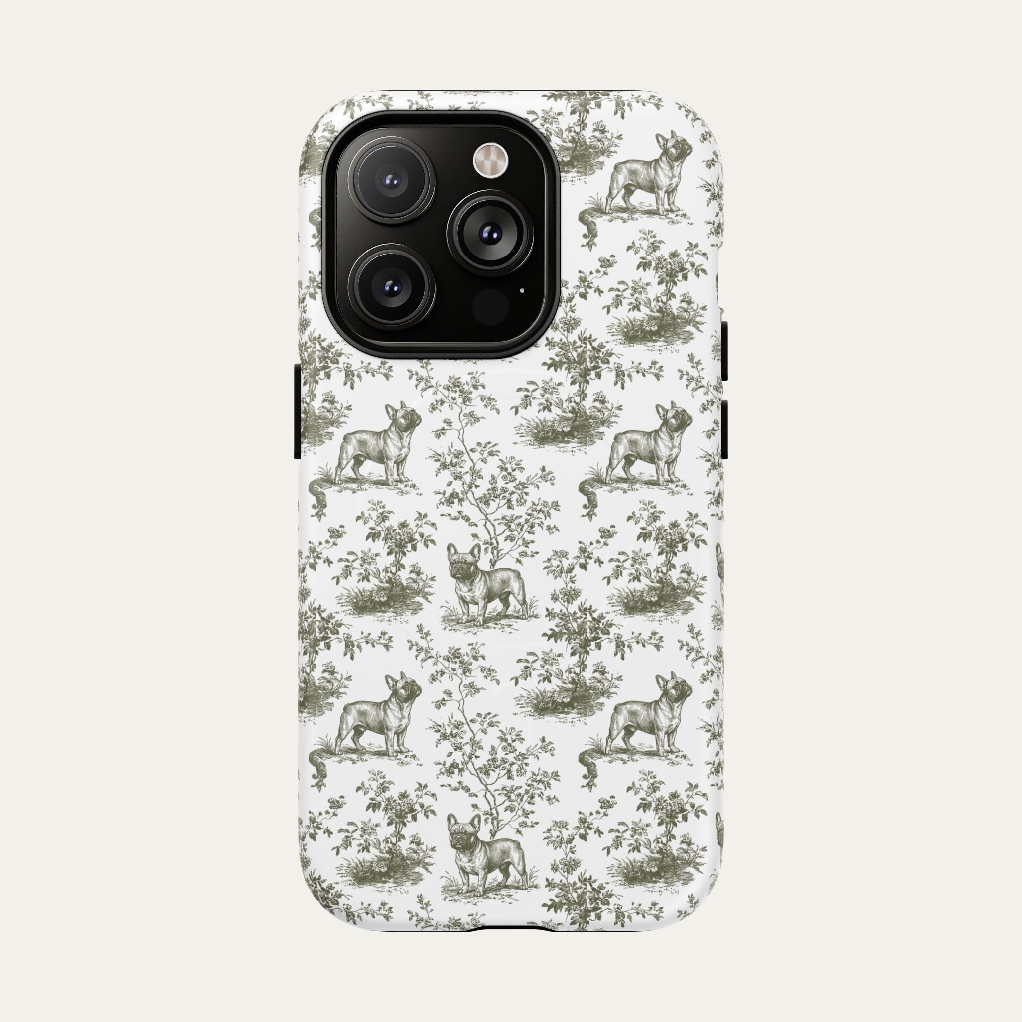 French bulldog Sage Green Toile phone Case