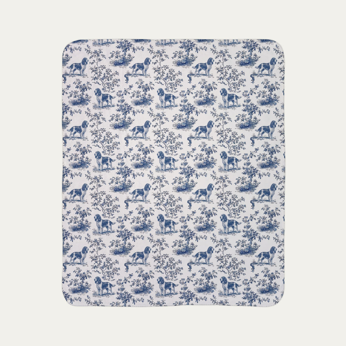 English Springer Spaniel  Toile De Jouy Fleece Blanket