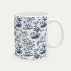 Saluki Blue Toile Mug