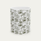 Pekingese Sage Green Toile Mug