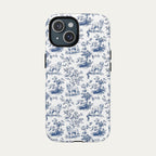 Great Pyrenees Blue Toile Phone case