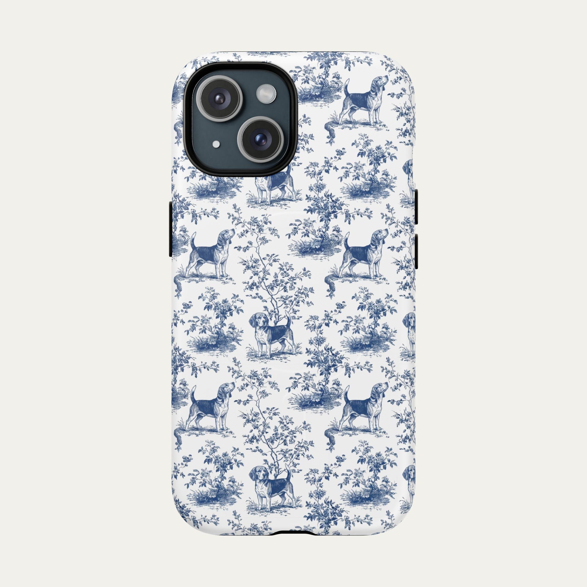 Beagle Blue Toile Phone case