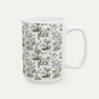 Ragdoll Cat Sage Green Toile Mug
