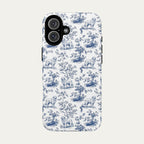Great Pyrenees Blue Toile Phone case