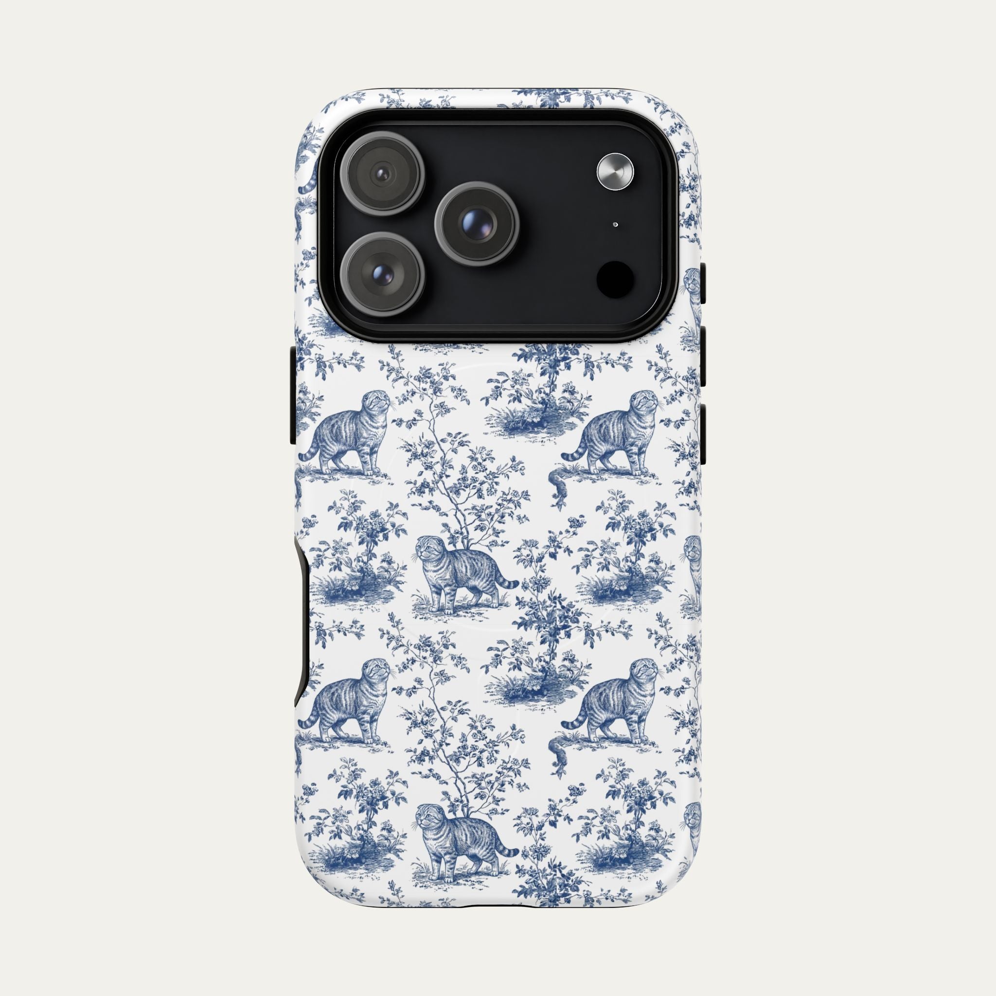 Scottish Fold Cat Blue Toile Phone case