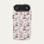 Chihuahua Shorthaired Burgundy Toile phone Case