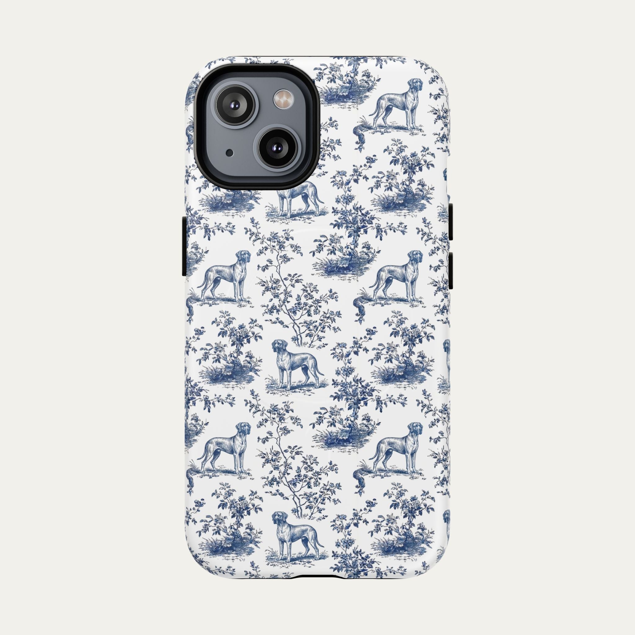 Great Dane Blue Toile Phone case
