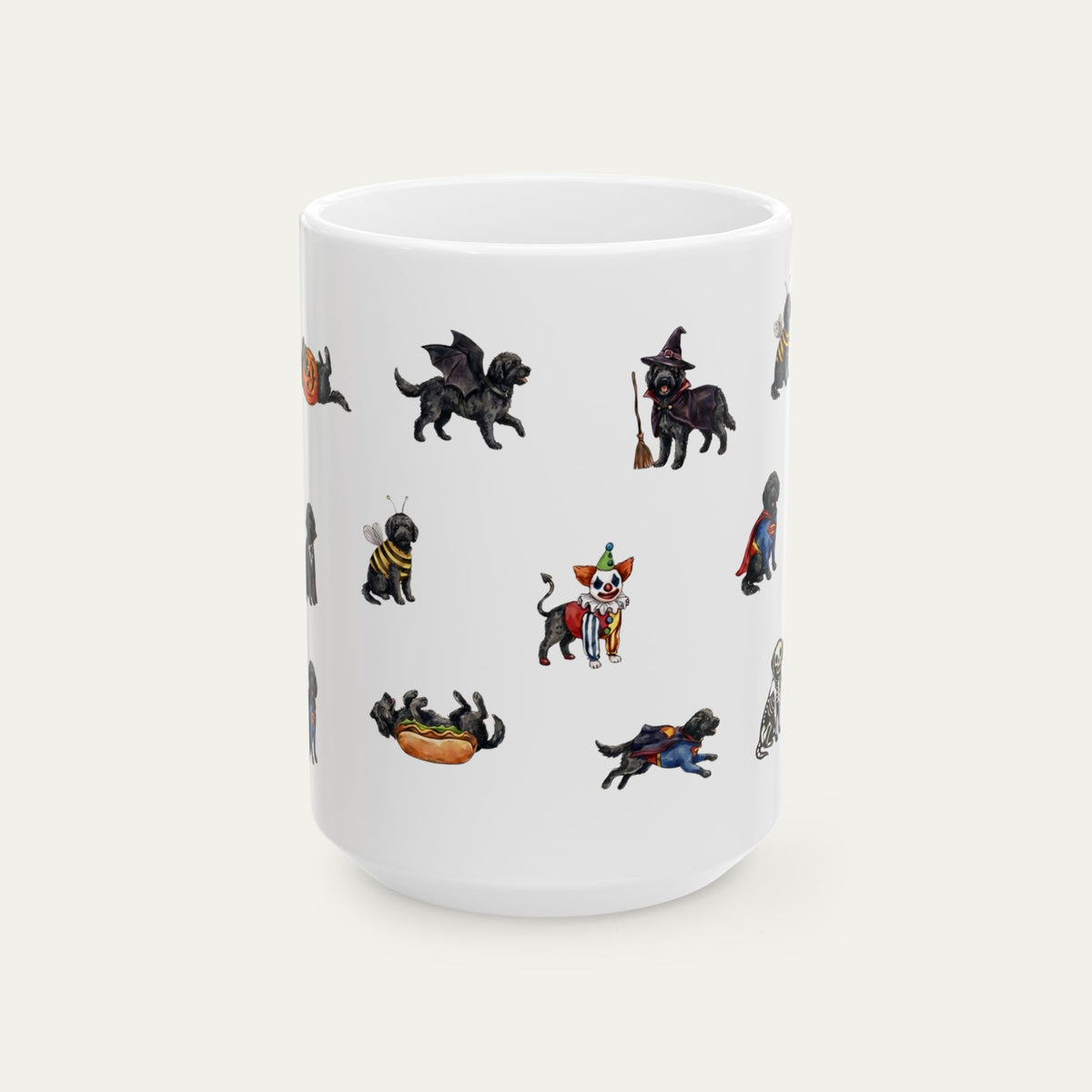 Goldendoodle Black Halloween mug