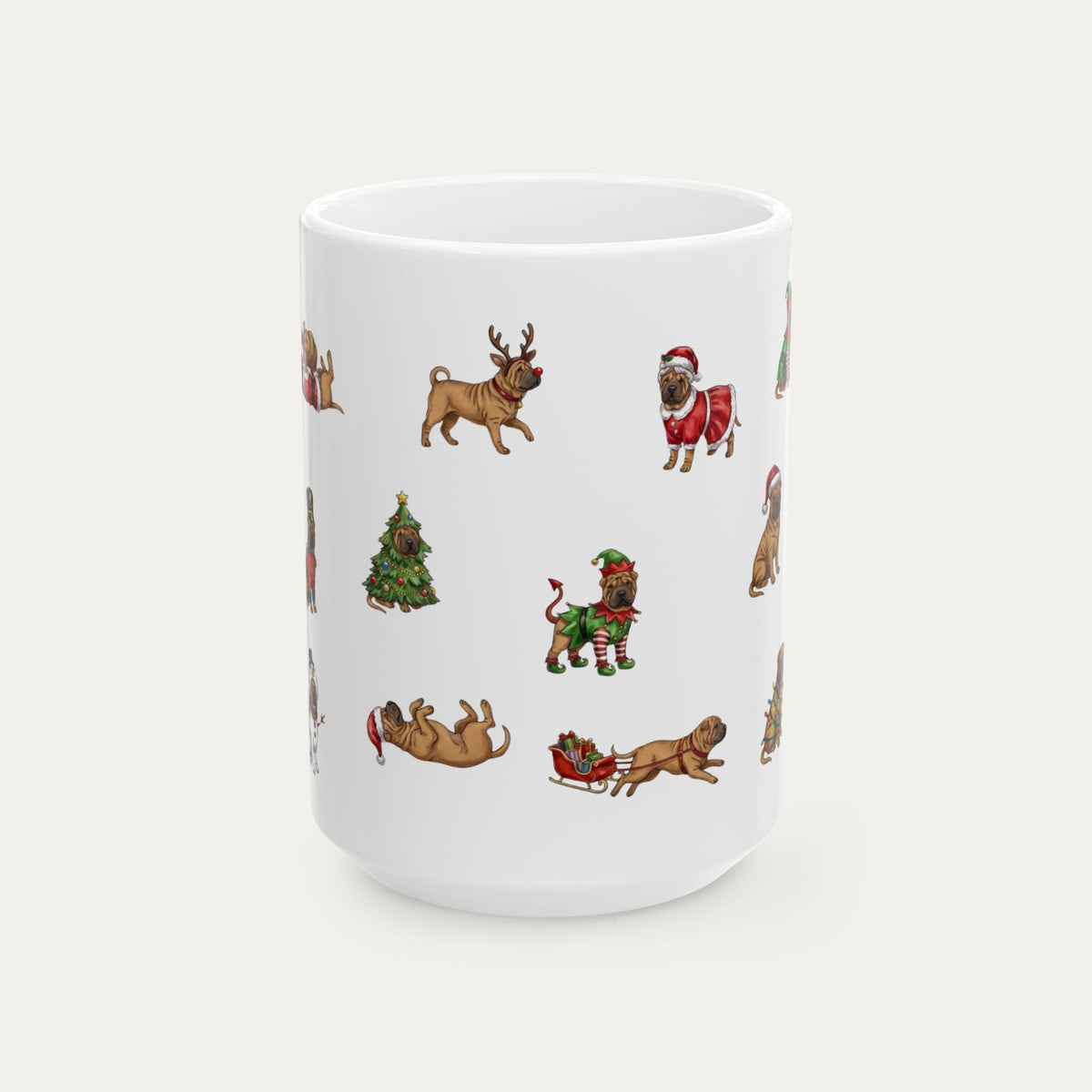 Shar Pei Christmas Mug