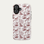Australian Cattle Dog Burgundy Toile phone Case