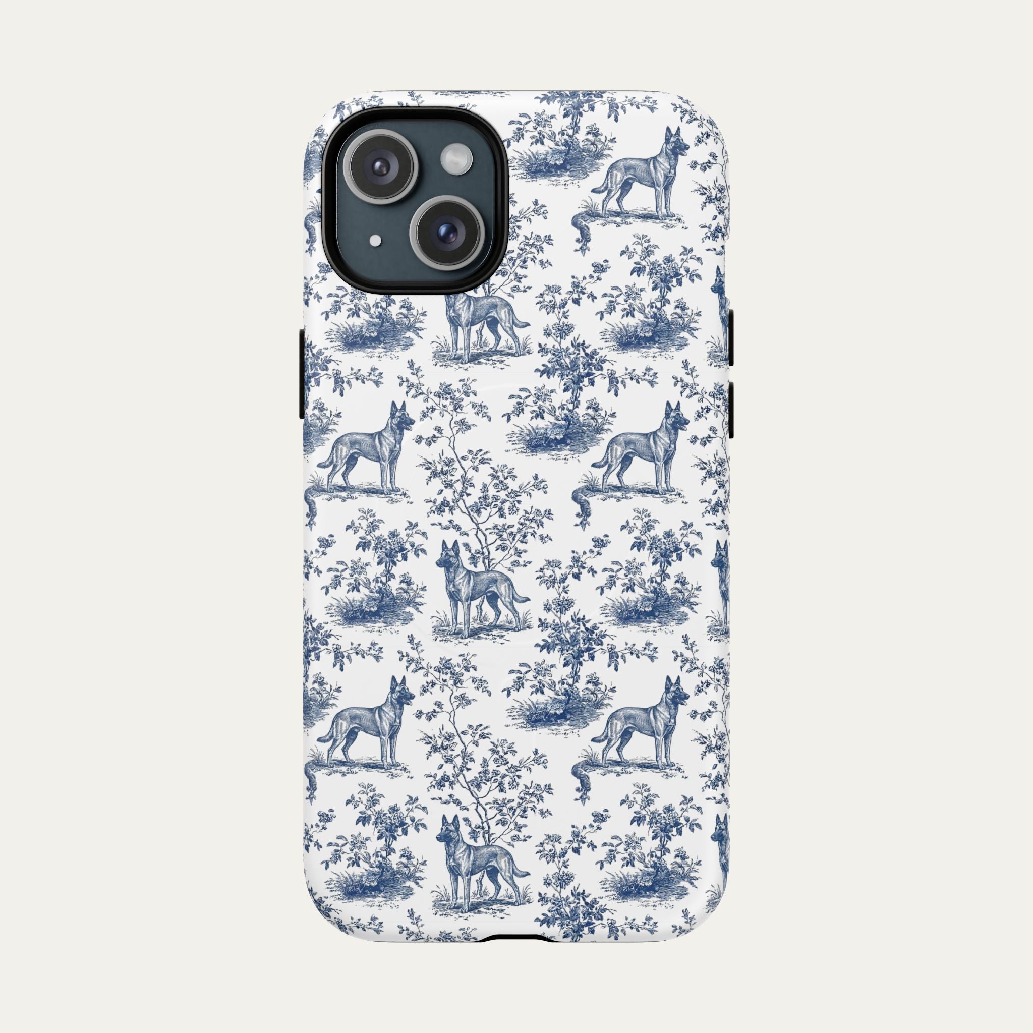 Belgian Malinois Blue Toile Phone case