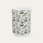German Shepherd Sage Green Toile Mug