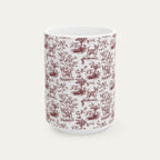 Chihuahua Shorthaired Burgundy Toile Mug