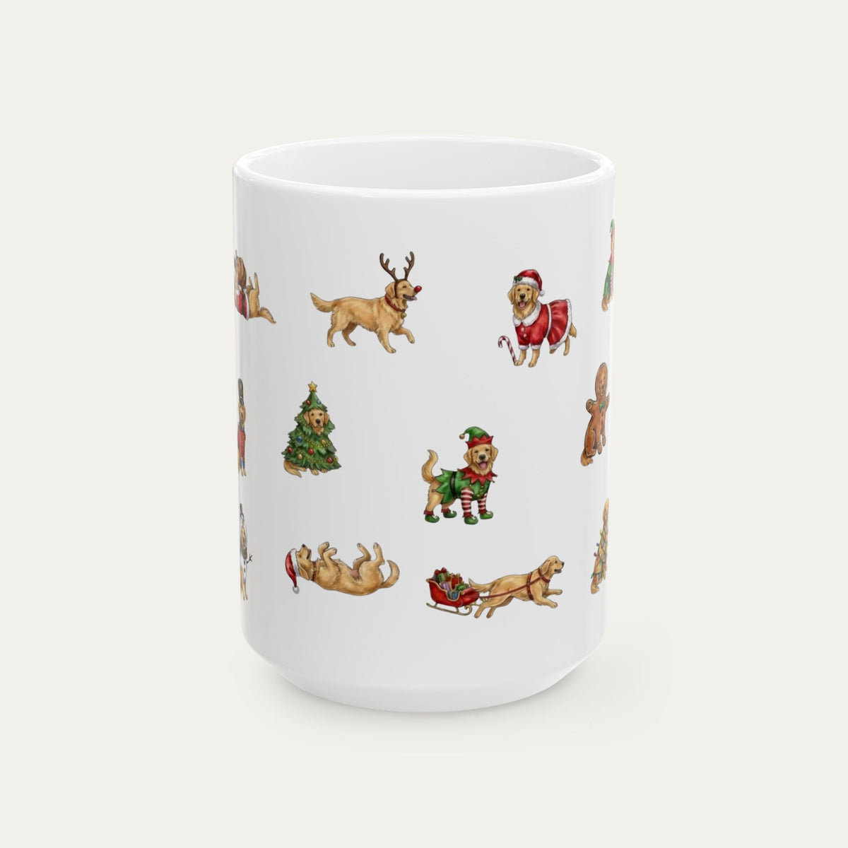 Golden Retriever Christmas Mug