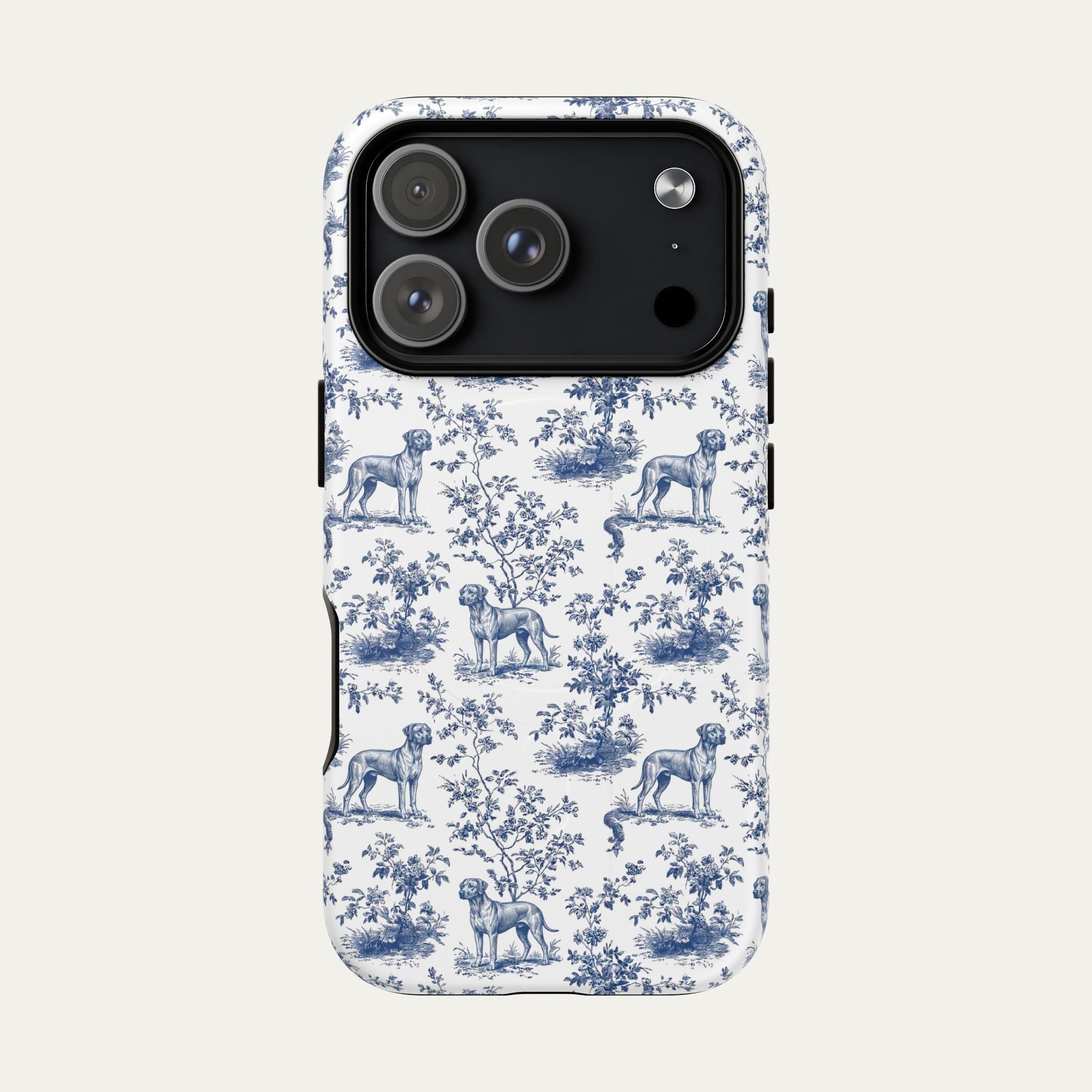 Rhodesian Ridgeback Blue Toile Phone case