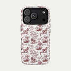 Cocker Spaniel Burgundy Toile phone Case