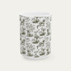 Spanish Water Dog Sage Green Toile Mug