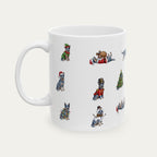 Australian Cattle Blue Christmas Mug
