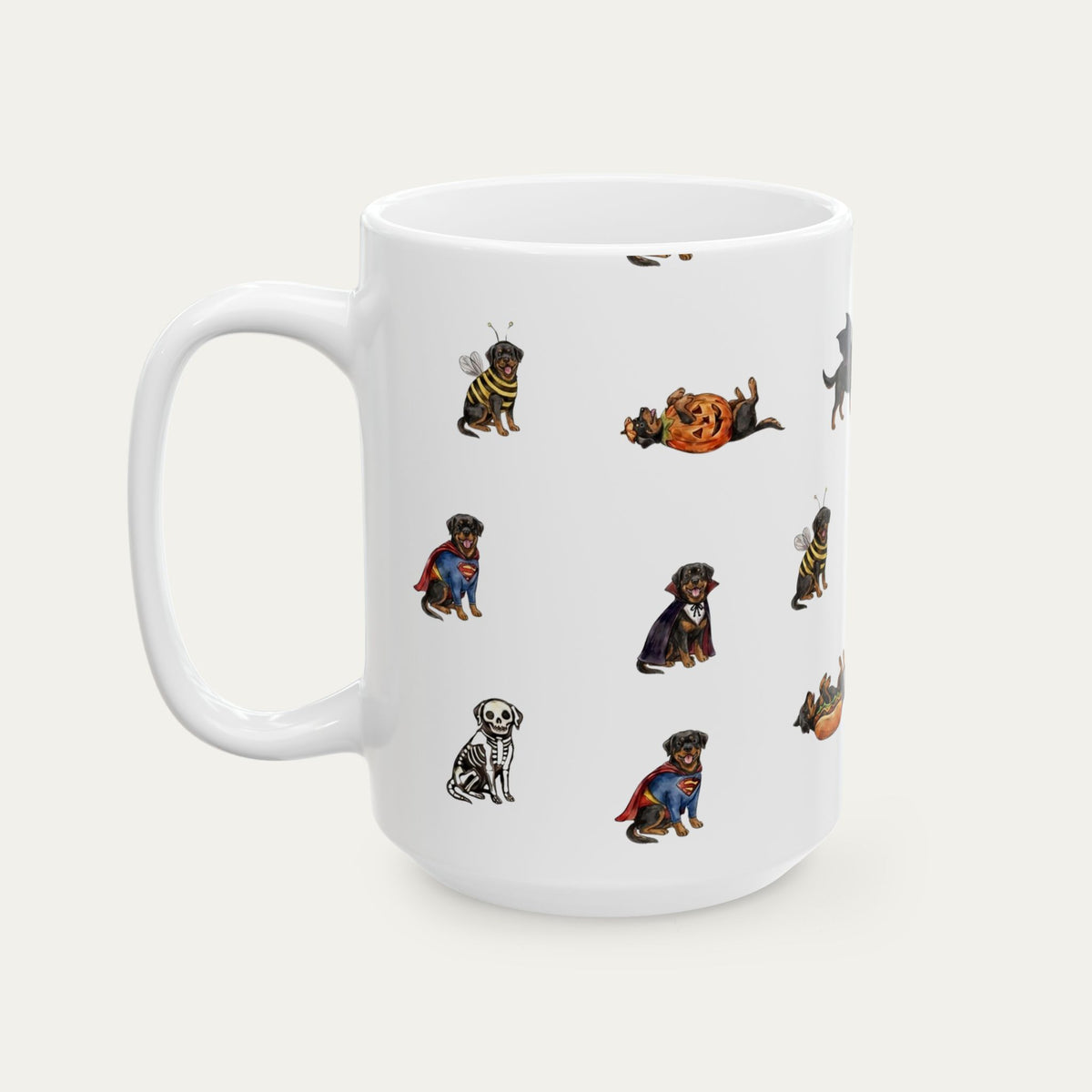 Rottweiler Halloween mug