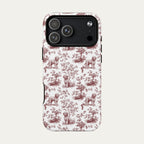 Spanish Water Dog Burgundy Toile phone Case