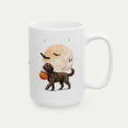 Custom Goldendoodle Chocolate Halloween mug