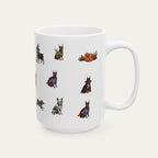 Doberman Black and tan Halloween mug