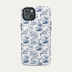 Great Pyrenees Blue Toile Phone case