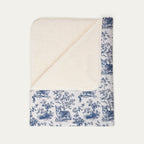 Corgi Toile De Jouy Fleece Blanket