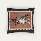 Australian shepherd Merle Halloween Woven Pillow