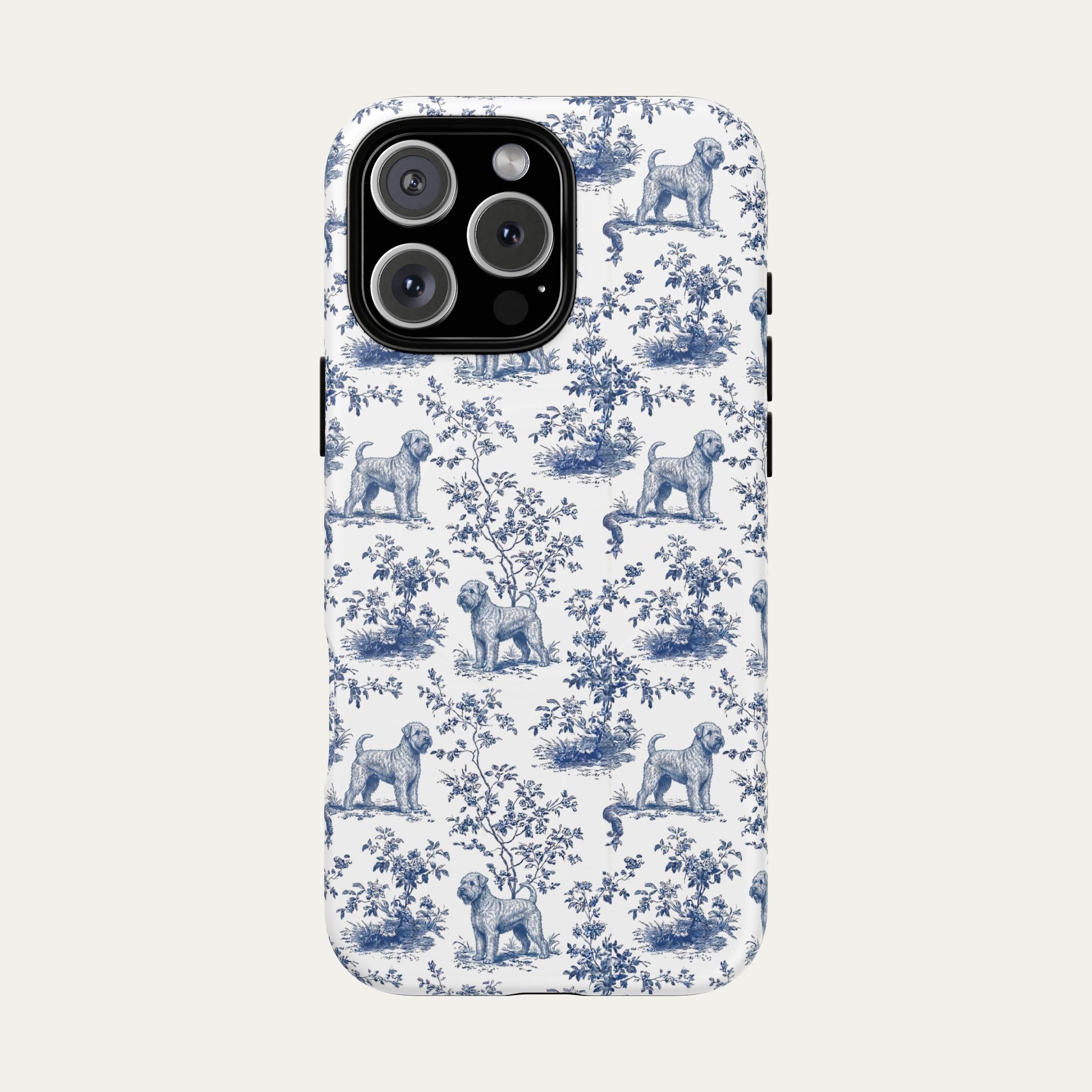 Wheaten Terrier Blue Toile Phone case
