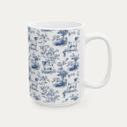Jack Russell Terrier Blue Toile Mug