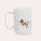 Custom Great Dane Fawn Black Mask  Christmas Santa Hat Mug